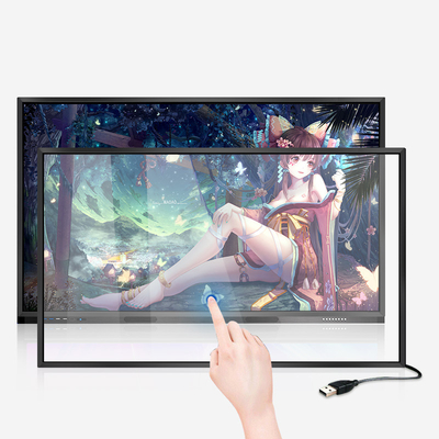 Elevada precisão 60 polegadas liga de alumínio coberta multi quadro do toque do IR de 20 pontos